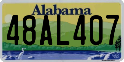 AL license plate 48AL407