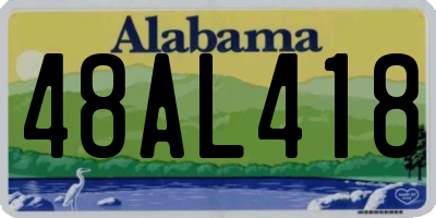 AL license plate 48AL418