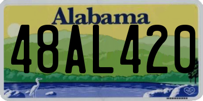 AL license plate 48AL420