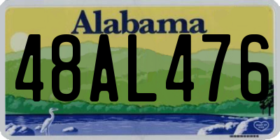 AL license plate 48AL476