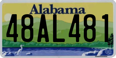 AL license plate 48AL481