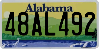 AL license plate 48AL492