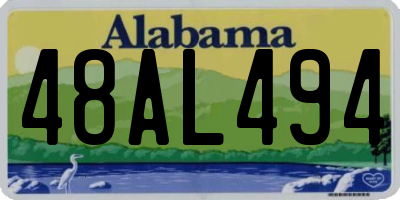 AL license plate 48AL494