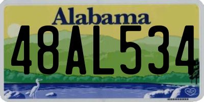 AL license plate 48AL534