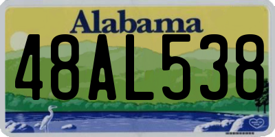 AL license plate 48AL538