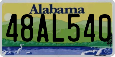 AL license plate 48AL540