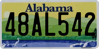 AL license plate 48AL542