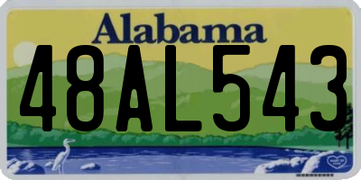 AL license plate 48AL543