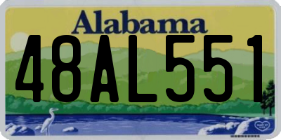AL license plate 48AL551