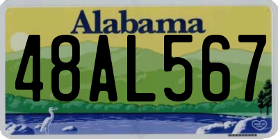 AL license plate 48AL567