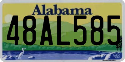 AL license plate 48AL585