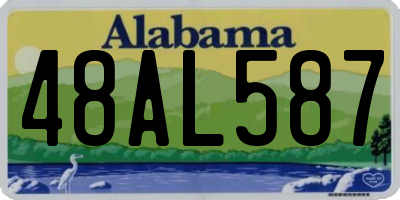 AL license plate 48AL587