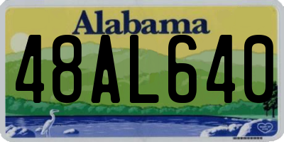 AL license plate 48AL640