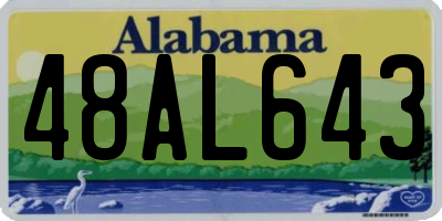 AL license plate 48AL643