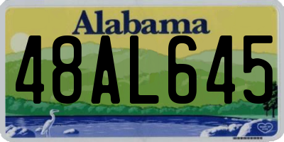 AL license plate 48AL645