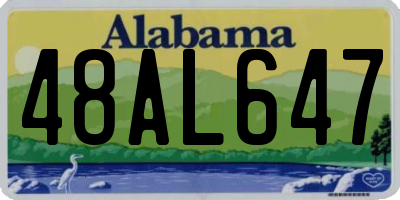 AL license plate 48AL647