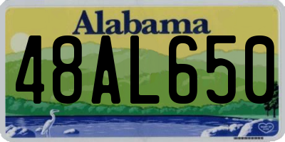AL license plate 48AL650