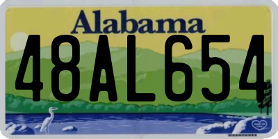 AL license plate 48AL654
