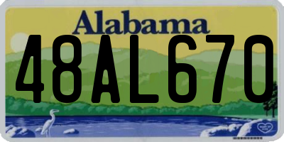 AL license plate 48AL670