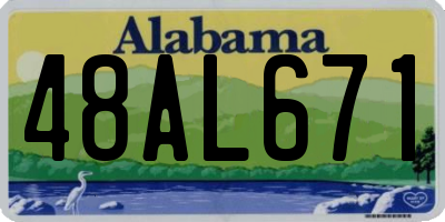 AL license plate 48AL671