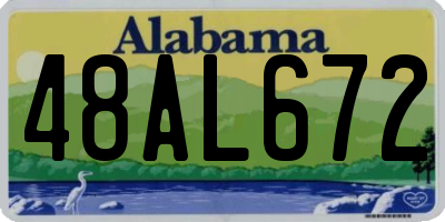AL license plate 48AL672