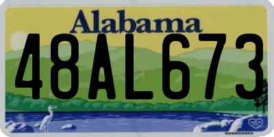 AL license plate 48AL673