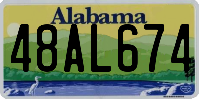 AL license plate 48AL674