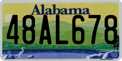 AL license plate 48AL678