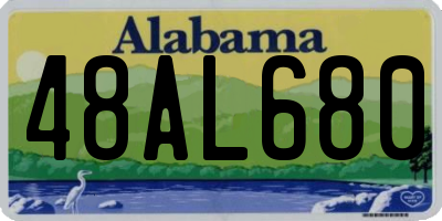 AL license plate 48AL680