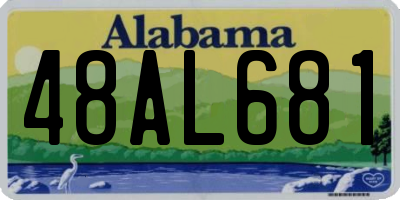 AL license plate 48AL681