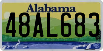 AL license plate 48AL683