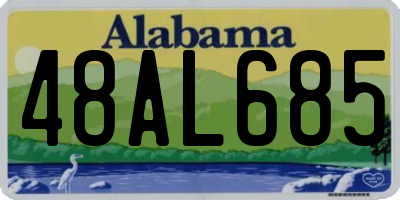 AL license plate 48AL685