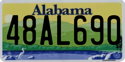 AL license plate 48AL690