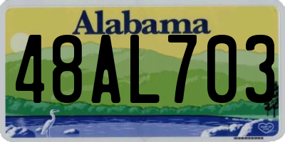 AL license plate 48AL703
