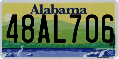 AL license plate 48AL706