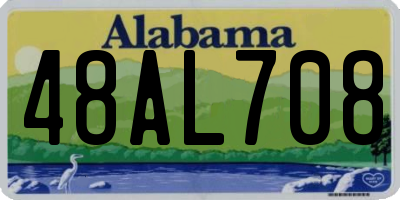 AL license plate 48AL708