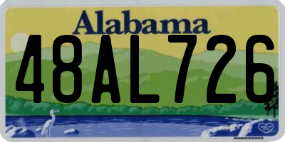 AL license plate 48AL726