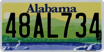AL license plate 48AL734
