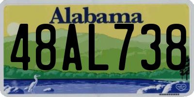 AL license plate 48AL738
