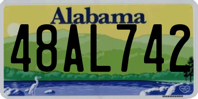 AL license plate 48AL742