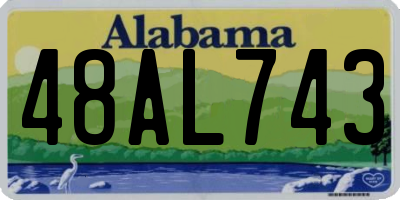 AL license plate 48AL743