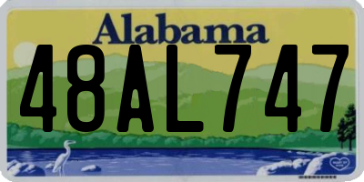 AL license plate 48AL747