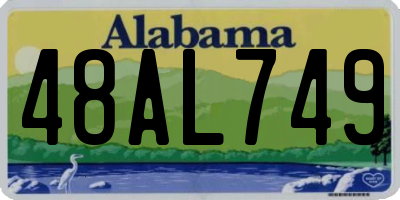 AL license plate 48AL749