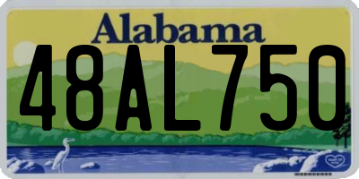 AL license plate 48AL750