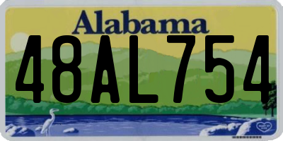 AL license plate 48AL754