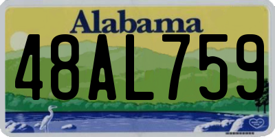 AL license plate 48AL759