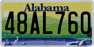AL license plate 48AL760