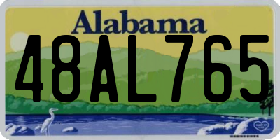 AL license plate 48AL765