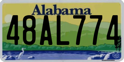 AL license plate 48AL774