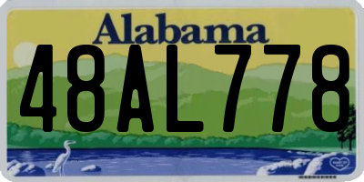 AL license plate 48AL778